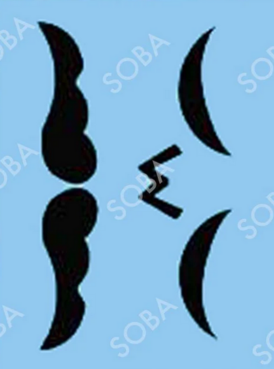Mustache 3 Stencil