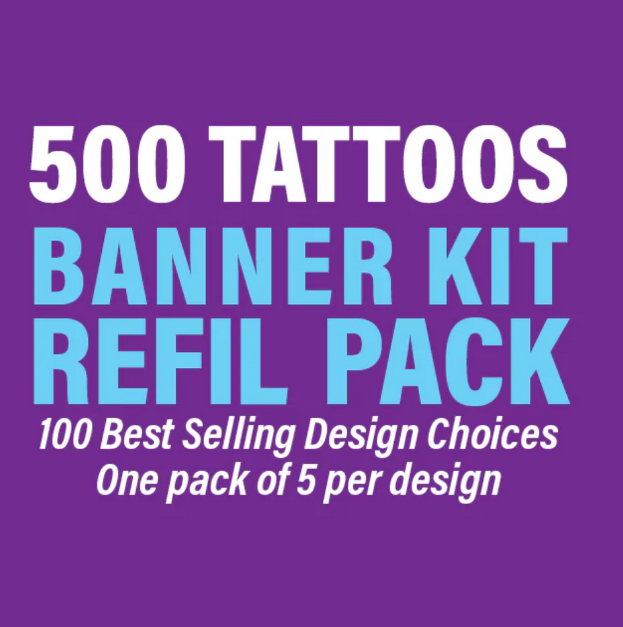500 Glitter Tattoo Stencils - Refill Kit