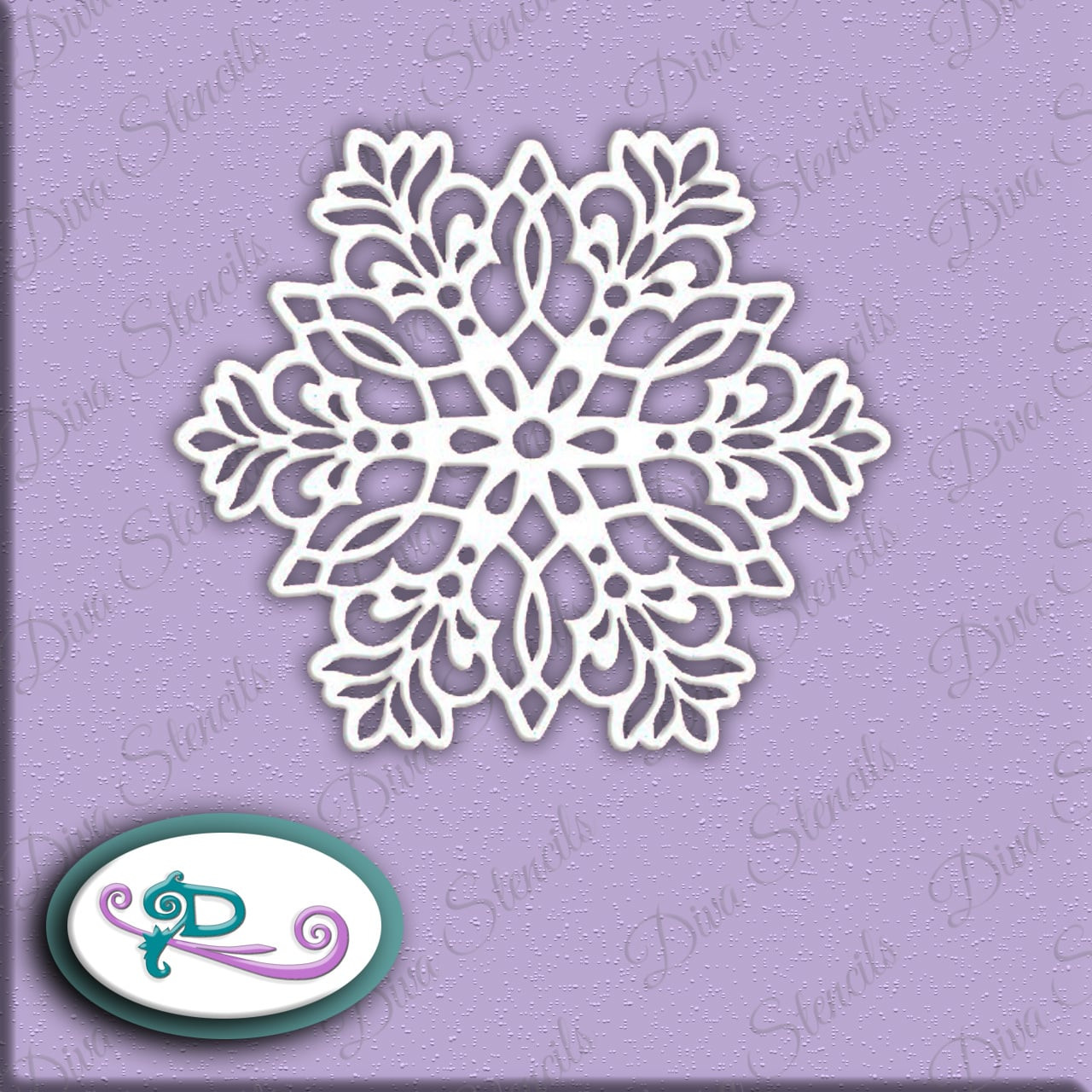 Frozen Snowflake Block Stencil