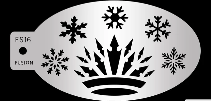 Princess Snow Queen Face Paint Stencil
