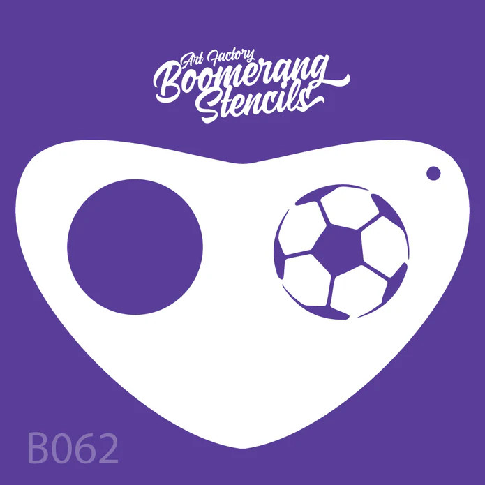 Soccerball Boomerang Stencil