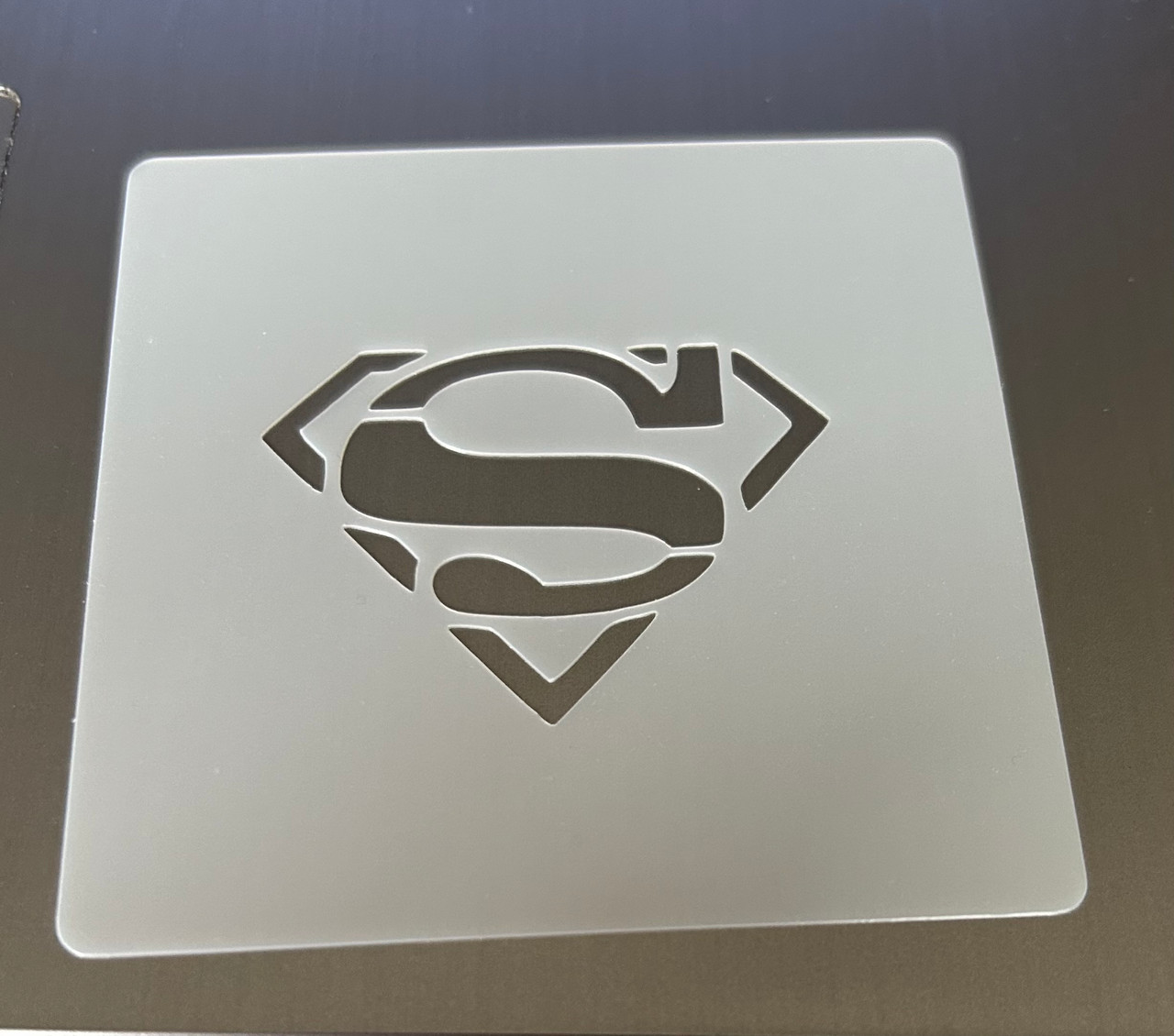 Superman Square Stencil