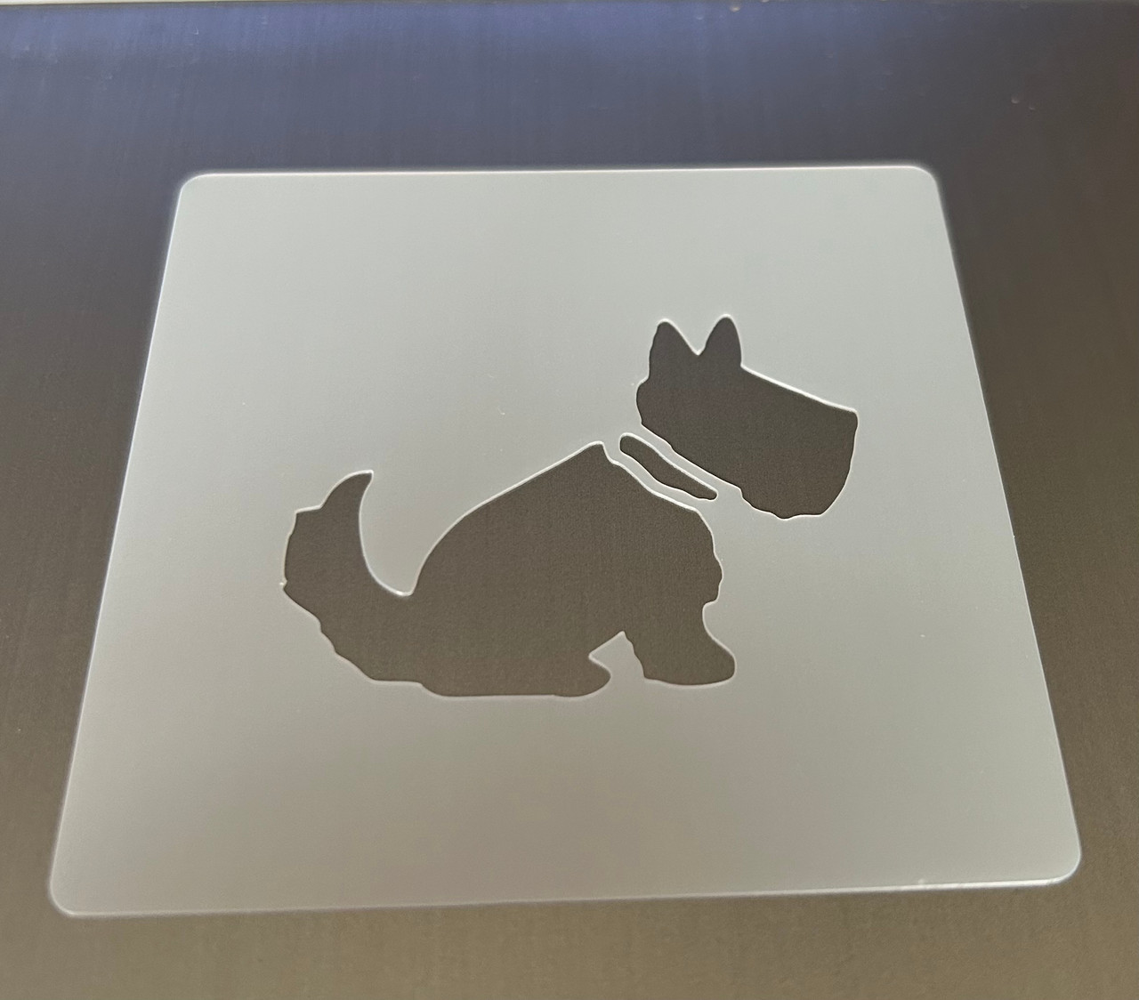 Scotty Dog Square Stencil