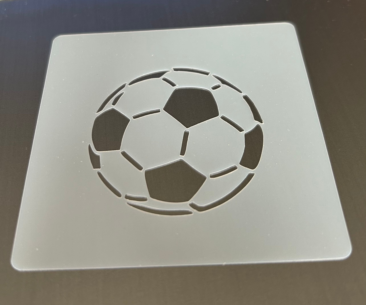 Soccer Ball Square Stencil