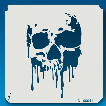 Skull Stencil 8"x8"