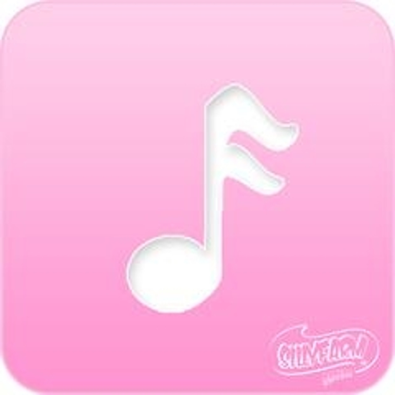 1003 Music Note Pink Power Stencil