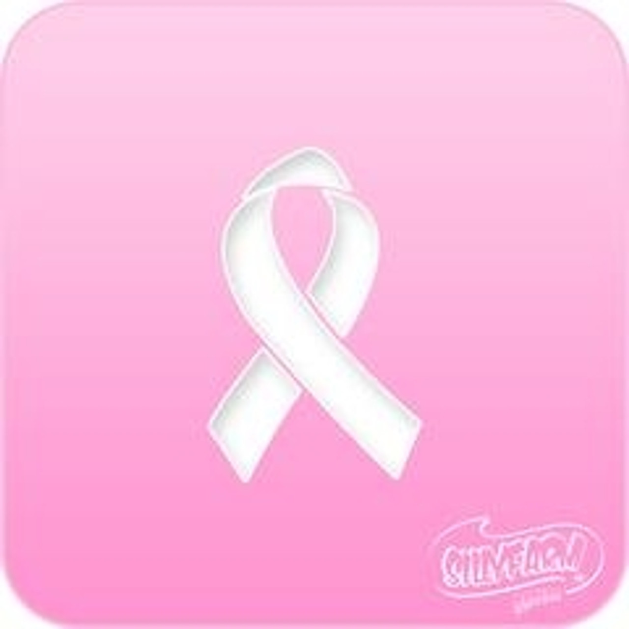 1037 Awareness Ribbon Pink Power Stencil