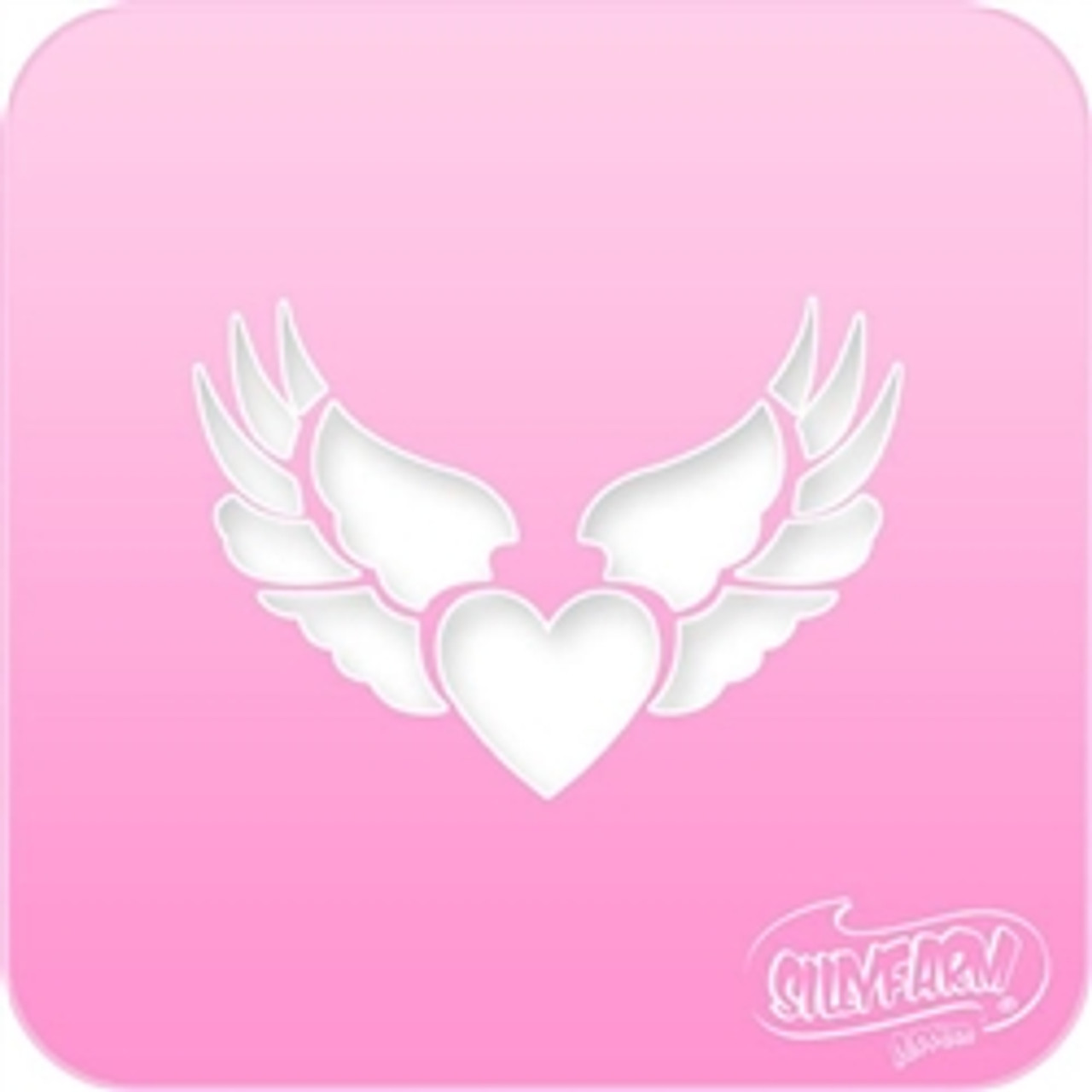 1051 Heart Wings Pink Power Stencil