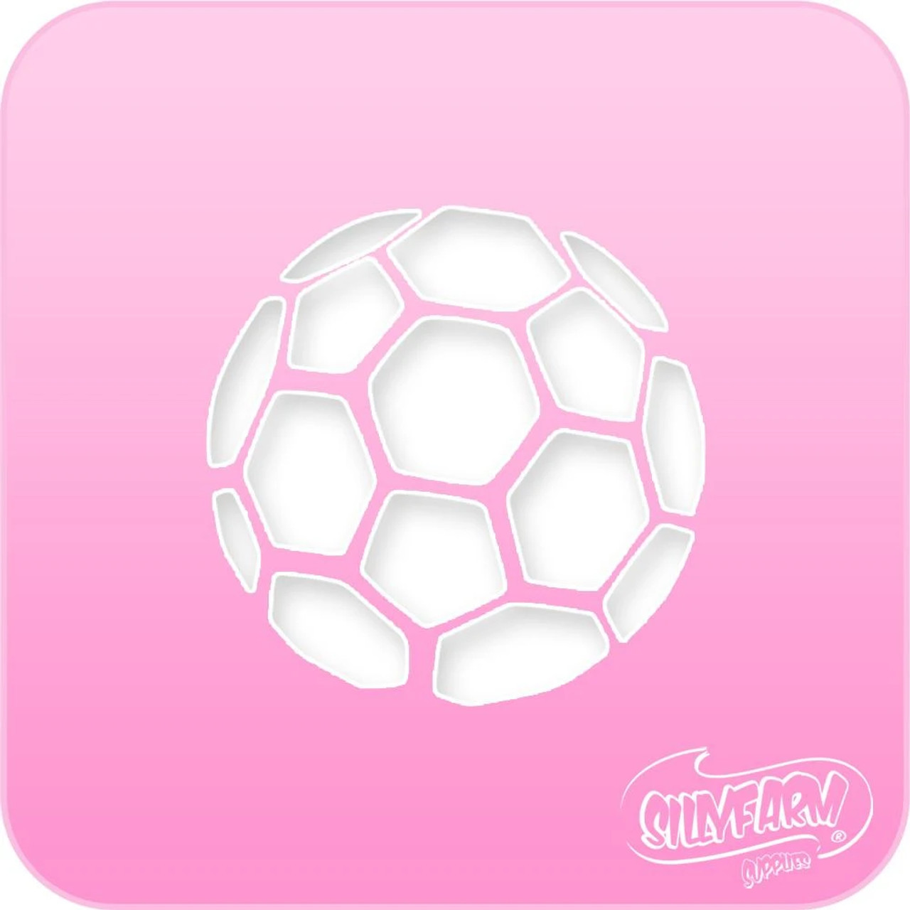 1066 Soccerball Pink Power Stencil