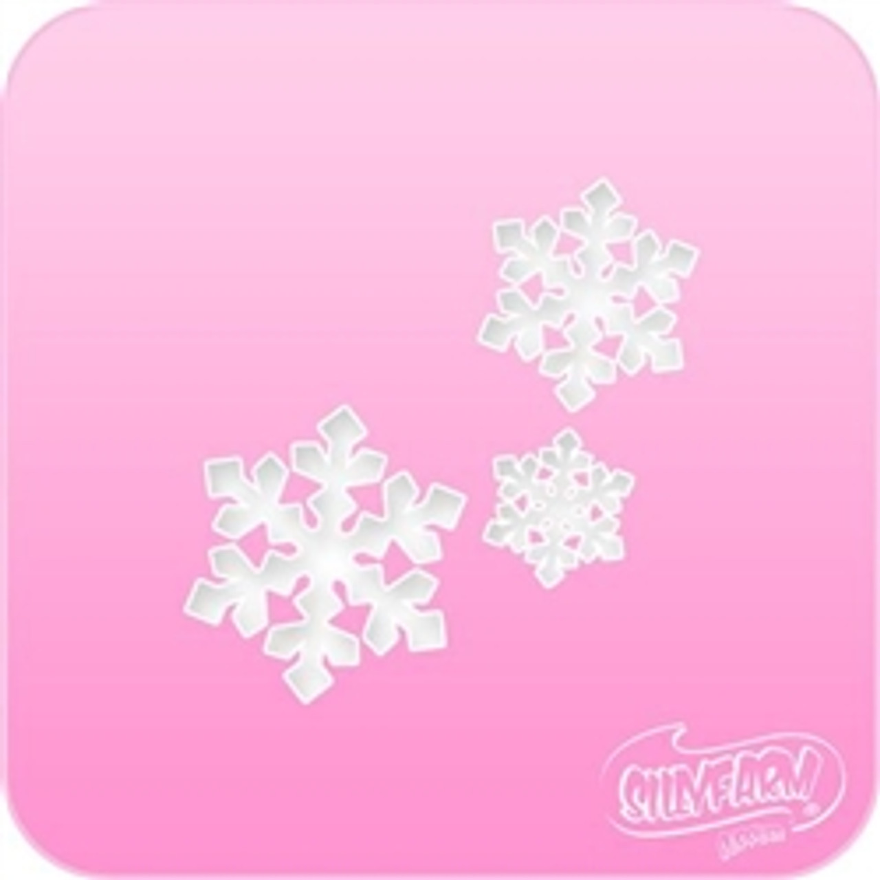 1139 Triple Snowflakes Pink Power Stencil