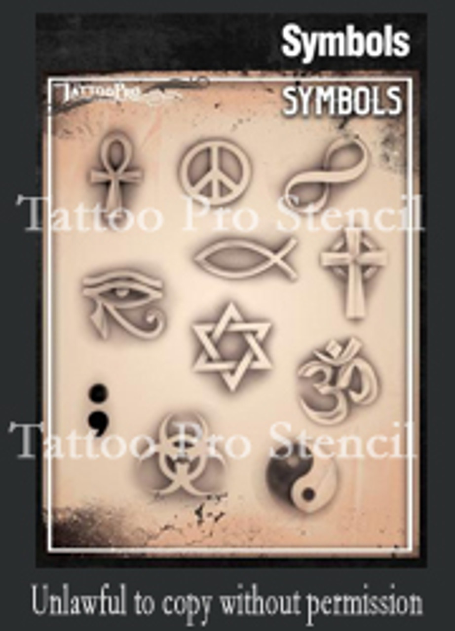 Symbols Pro Air Brush Stencil