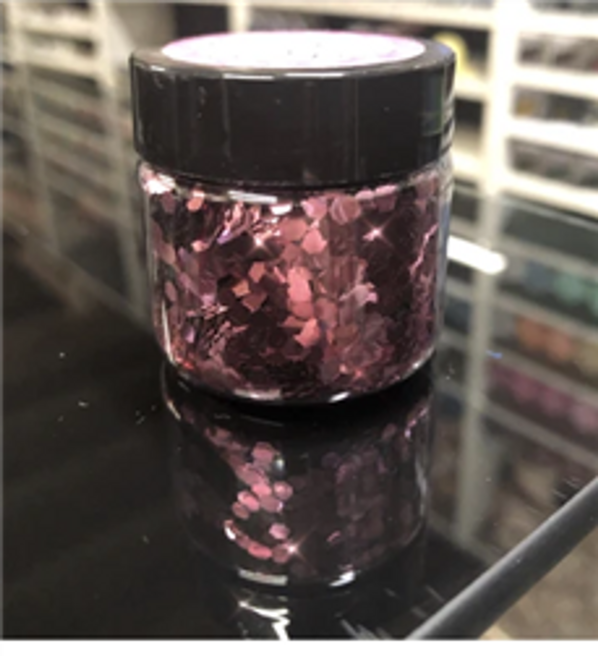 Peony Pink Chunky Glitter- 1 oz jar