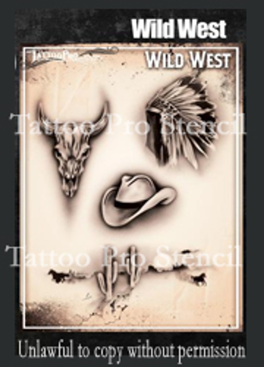 Wild West Series 4 Pro Air Brush Stencil