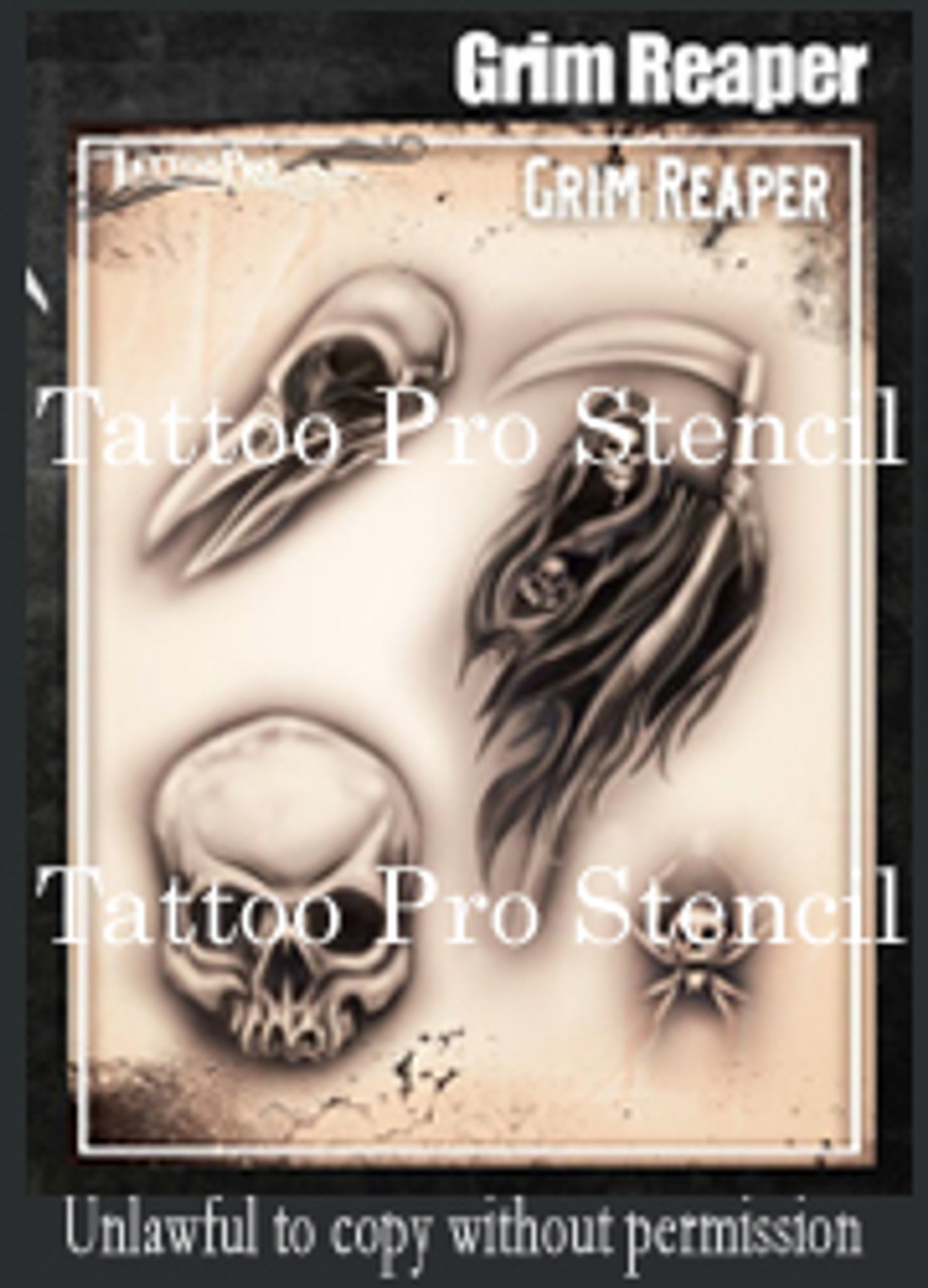 Grim Reaper Pro Air Brush Stencil