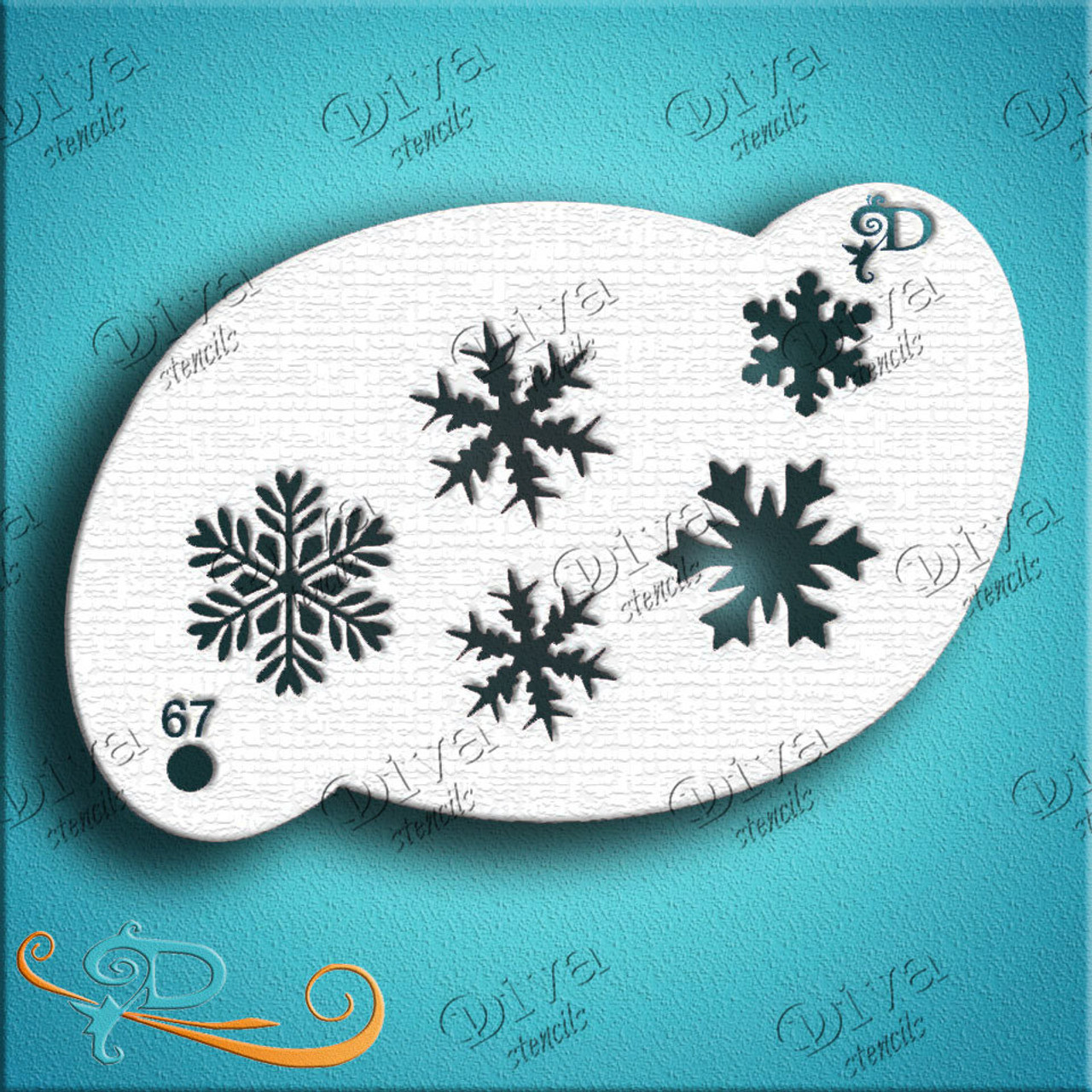 Five Flakes Diva Stencil