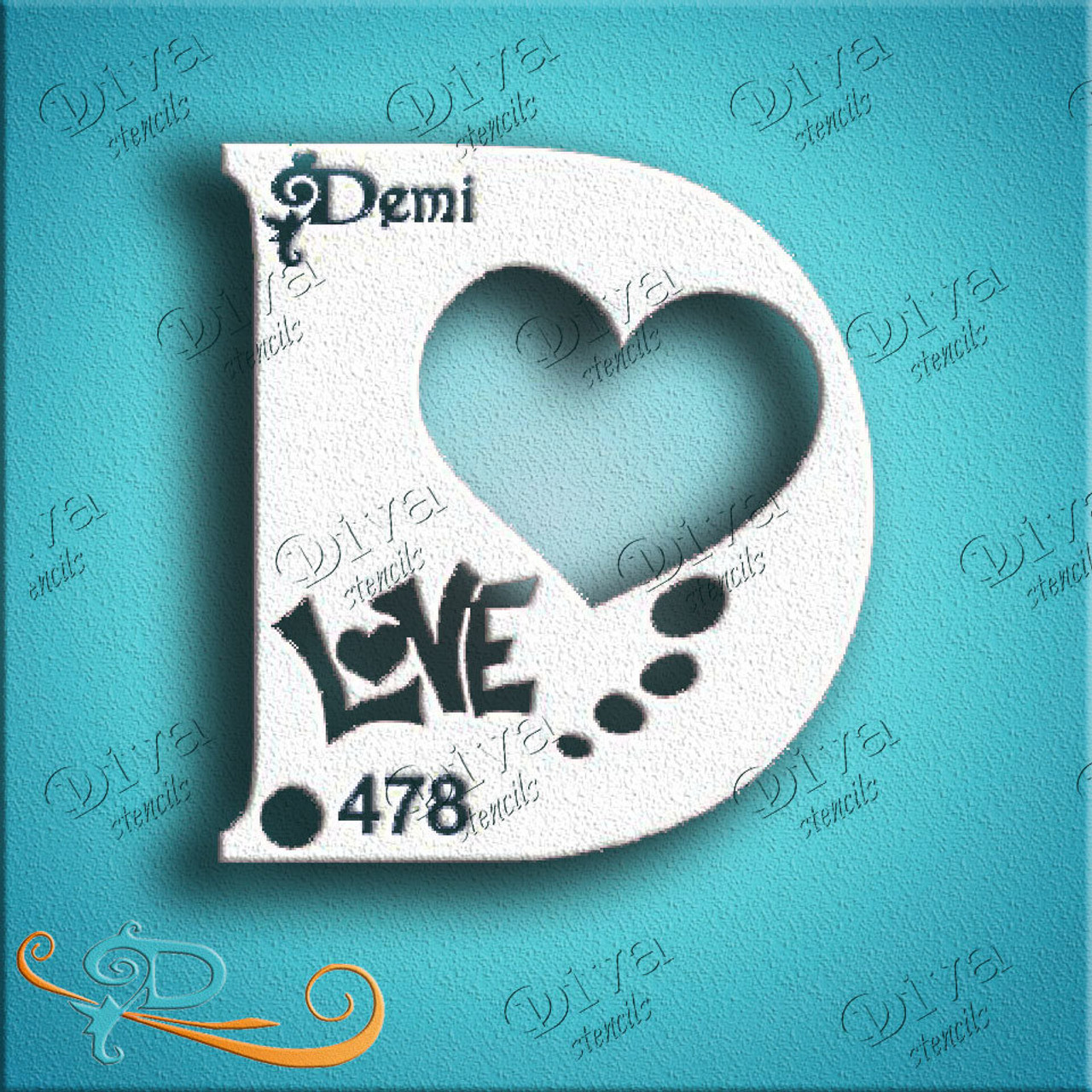 Love Demi Diva Stencil
