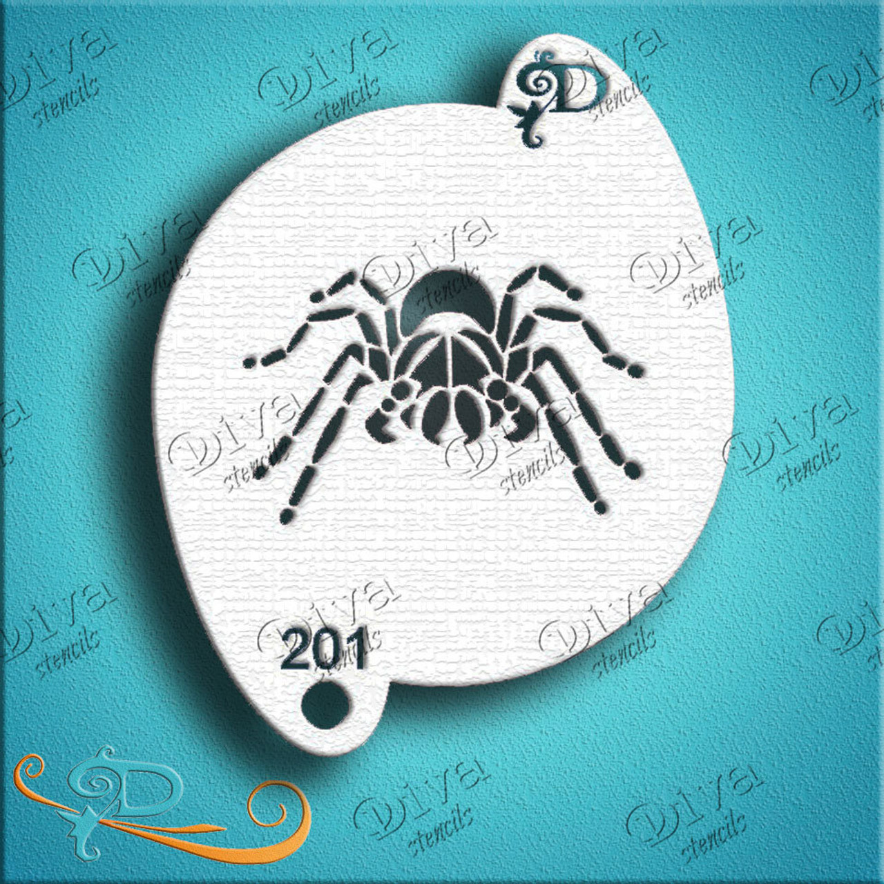 Spider Up Diva Stencil