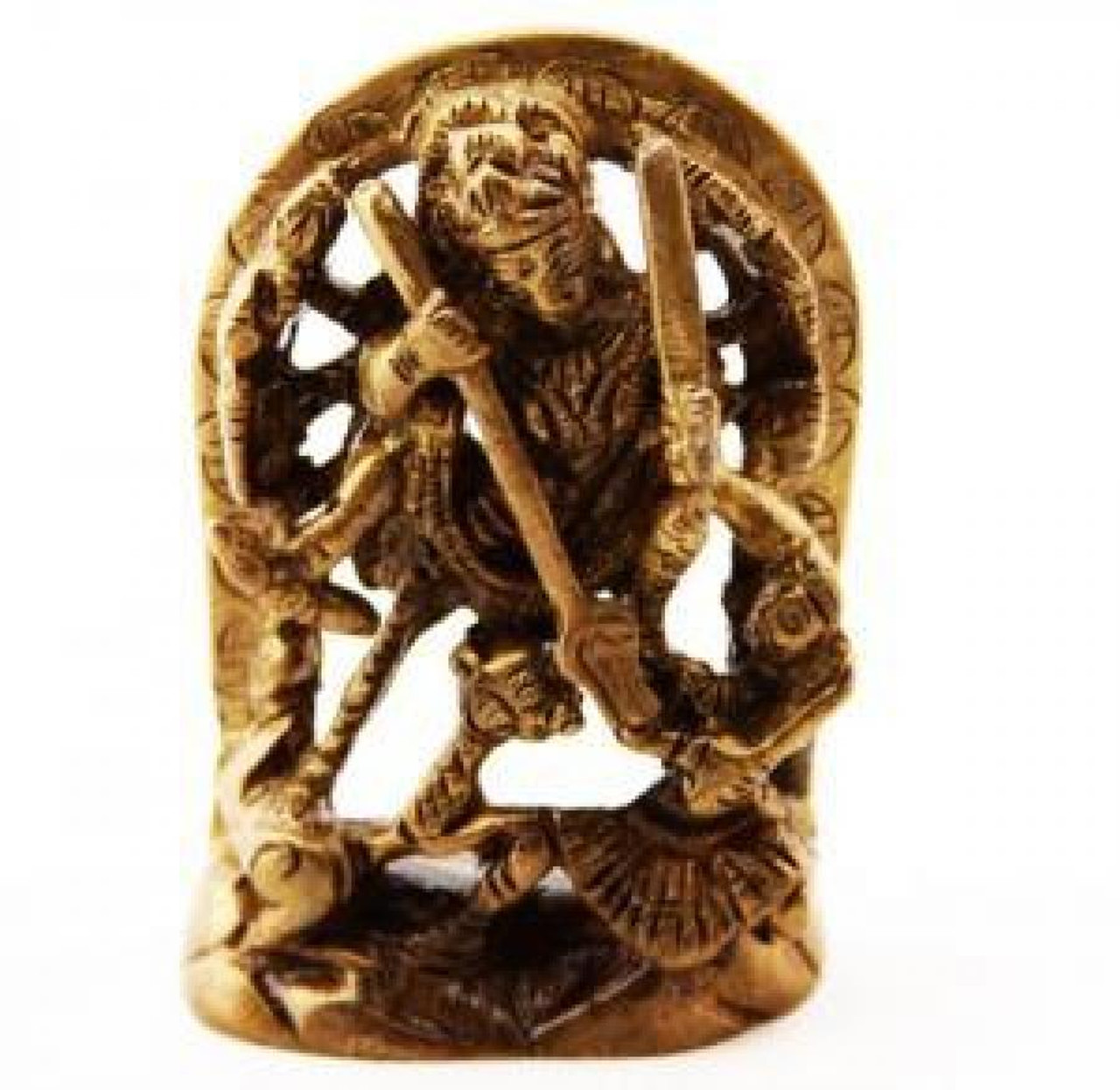 Durga (goddess Kali) Statue Brass 3"H