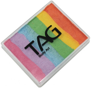 Tag Face and Body Paint - 1 Stroke Split Cake 30g - Neon Rainbow