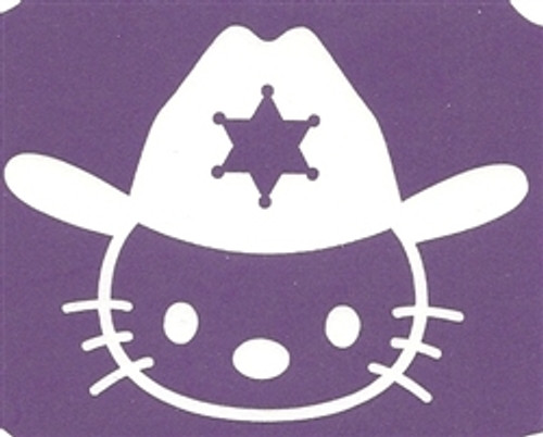 Cowboy Hello Kitty - 3 Layer Stencil