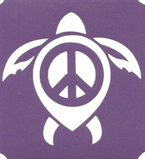 Turtle w Peace Sign - 3 Layer Stencil