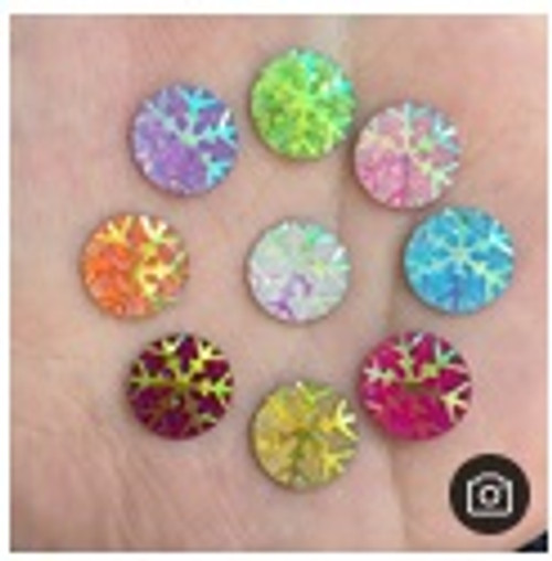 Misc Color Snowflake Gems - 20pcs