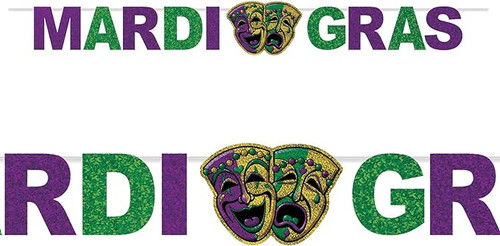 Mardi Gras Streamer 5.75 Inch x 8 Feet