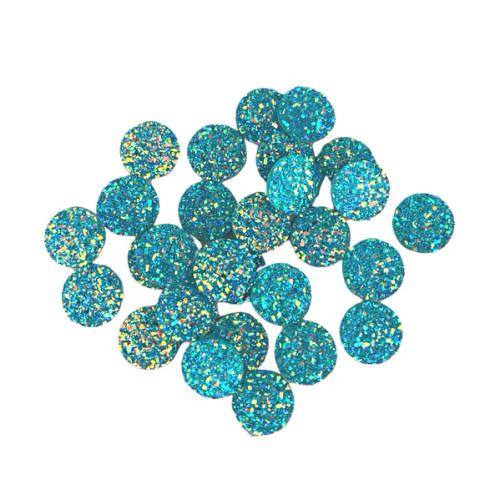 Small Round w/ Aquamarine Crystals - 1 tbsp (37 gems aprox)