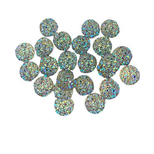 Small Round w/ Opalescent White Crystals - 1 tbsp (aprox 37 gems)