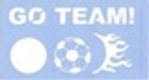 Soccerball Go Team Mylar Stencil - Snazaroo