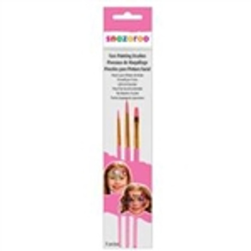 Pink 3 Pack of Brushes Snazaroo