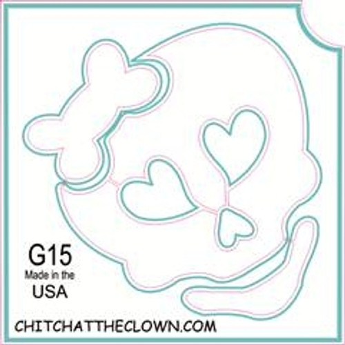 TATC- G15 Girly Skull 3 Layer Stencil