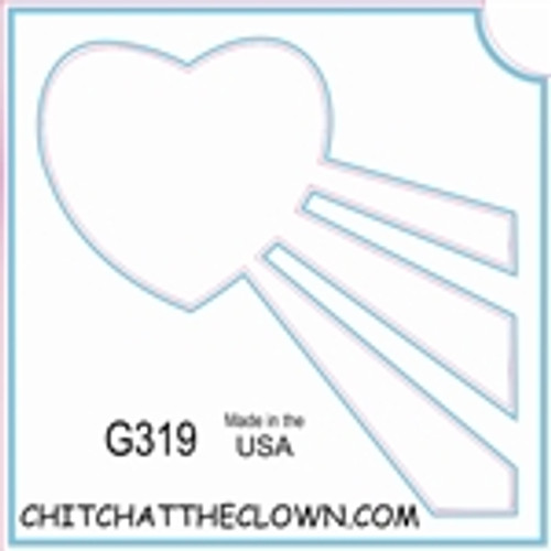 TATC- G319 Heart 3 3 Layer Stencil