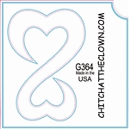 TATC- G364 Infinity Heart 3 Layer Stencil