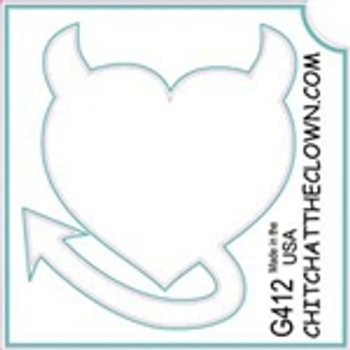 TATC- G412 Devil Heart 3 Layer Stencil