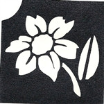 Daisy Bud Two -  3 Layer Stencil 5 Pack