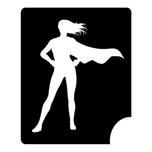 Supergirl 3 Layer Stencil