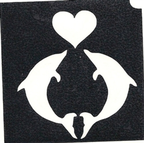 Dolphin Heart -  2 Layer Stencil Box 2