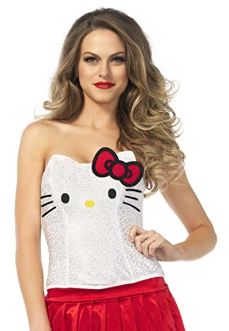 Hello Kitty Sequin Bustier With Bow Accent