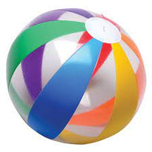 Clear Rainbow Beach Ball