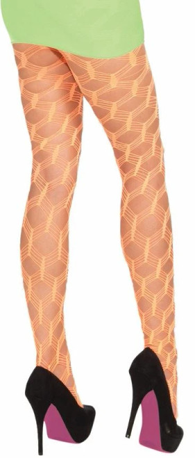 Womens Neon Wide Fishnet Pantyhose