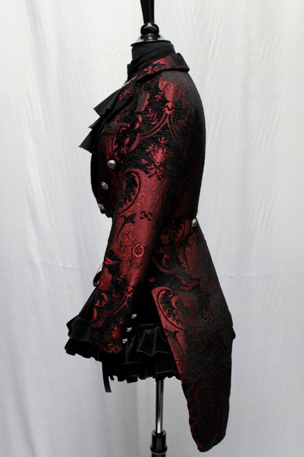 HARLEQUIN TAILCOAT – RED/BLACK TAPESTRY