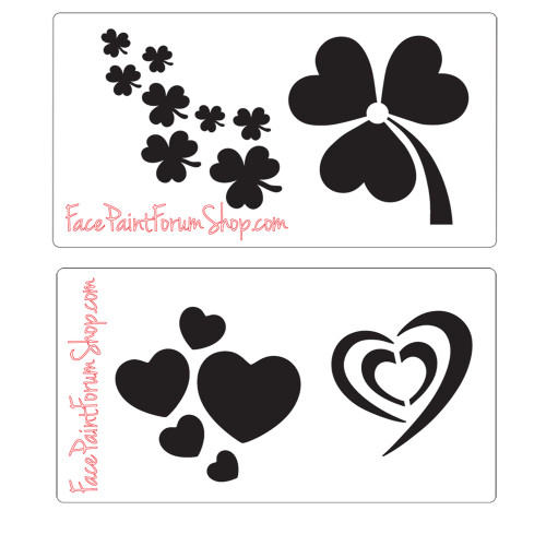 Boost Stencil Set | Hearts and Shamrocks