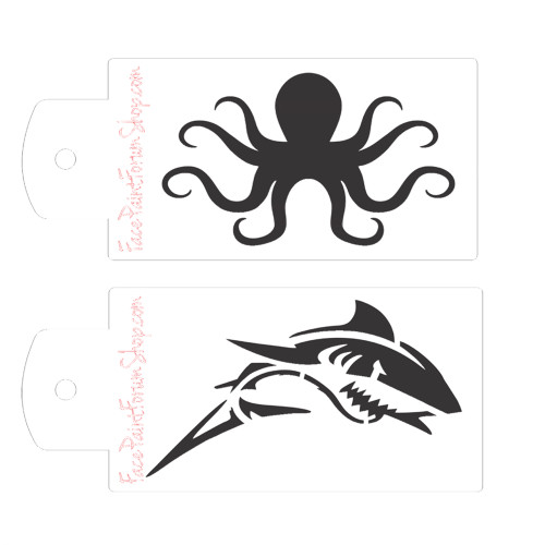 Boost Stencil Set | Shark and Octopus