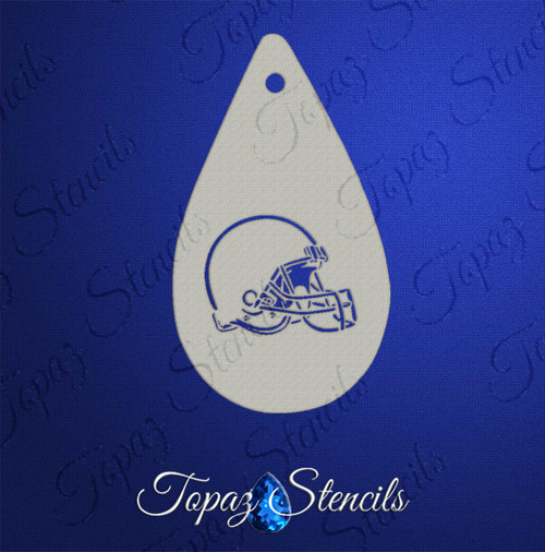 Football Helmet  - Topaz Stencil