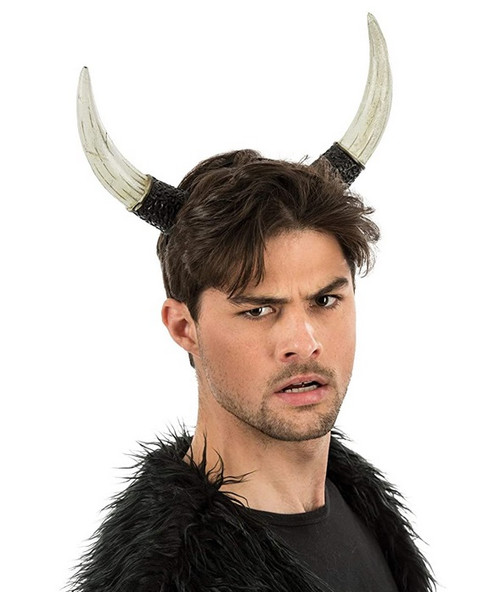 Super Soft Fantasy Horns Adult One Size White/Brown