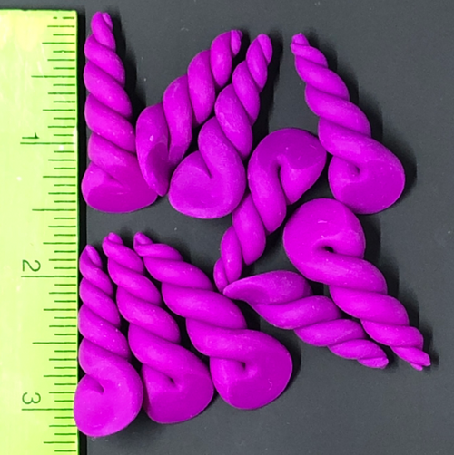 Funky Purple Polymer Horns - 10 pack