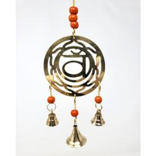 Orange Chakra (Sacral Chakra) Brass Windchime 11" High