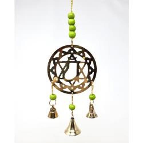 Green Chakra (Heart Chakra) Brass Windchime 11" High