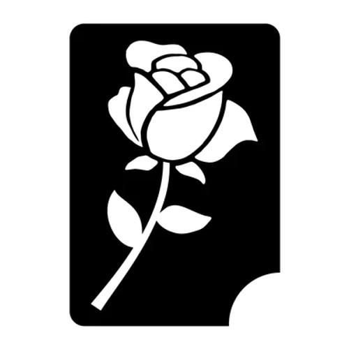 Rose on Stem Pack of 5 - 3 Layer Stencil